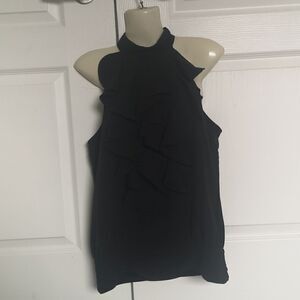 Adiva Ladies  Ruffle Pleated Top Black Small 🖤🖤